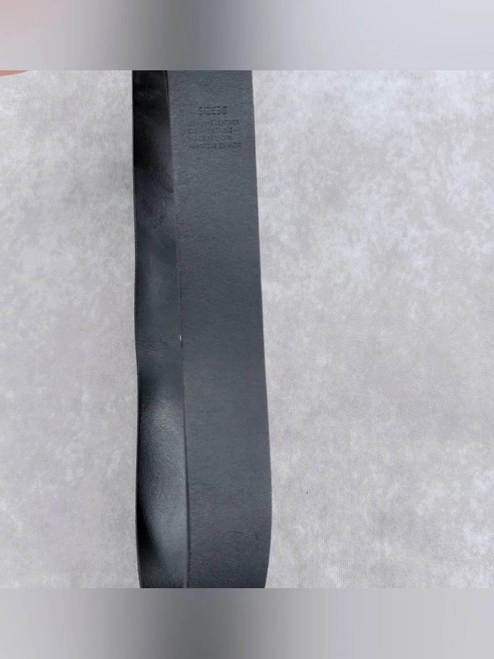 True Religion Black Leather Belt with Red Horseshoe Buckle